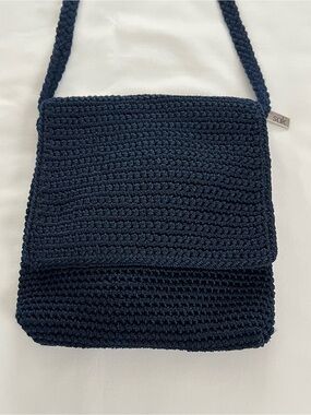 The Sak Crochet Crossbody Bag Purse Crossbody Navy Blue Coquette